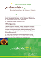 Stiftung „ernten und säen“ legt Jahresbericht 2015 vor