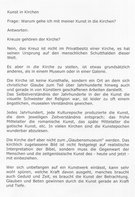Ludger Hinse: Kirche und Kunst 1