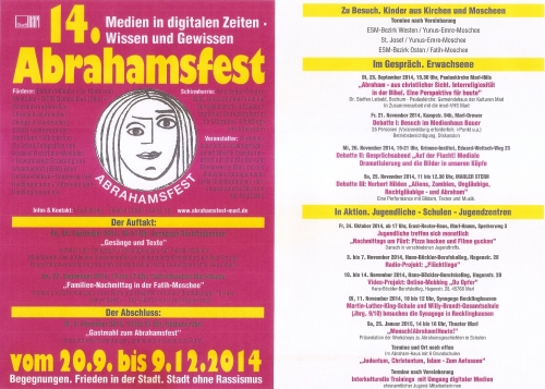 14. Abrahamsfest in Marl - Thema: „Medien in digitalen Zeiten – Wissen und Gewissen.