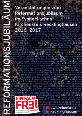 Broschüre mit Veranstaltungen zur Feier des Reformationsjubiläums