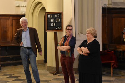 Maria Bonafeda, (Pfr.in der Waldenser - Gemeinde in Turin), Sophie Langeneck (Vikarin) ,  Heiner Bludau, Pfr der Ev. Luth. Kirche in Italien (v. r. n. l) 