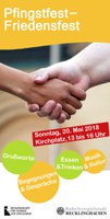 Einladung zum Pfingstfest  - Friedensfest "RE ist bunt" am Pfingstsonntag ab 13 Uhr auf dem Kirchplatz St. Peter