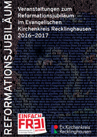 Poster und Broschüre mit Veranstaltungen zum Reformationsjubiläum