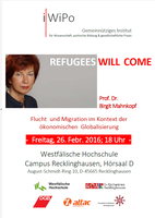 REFUGEES WILL COME - Ein Vortrag von Prof. Birgit Mahnkopf